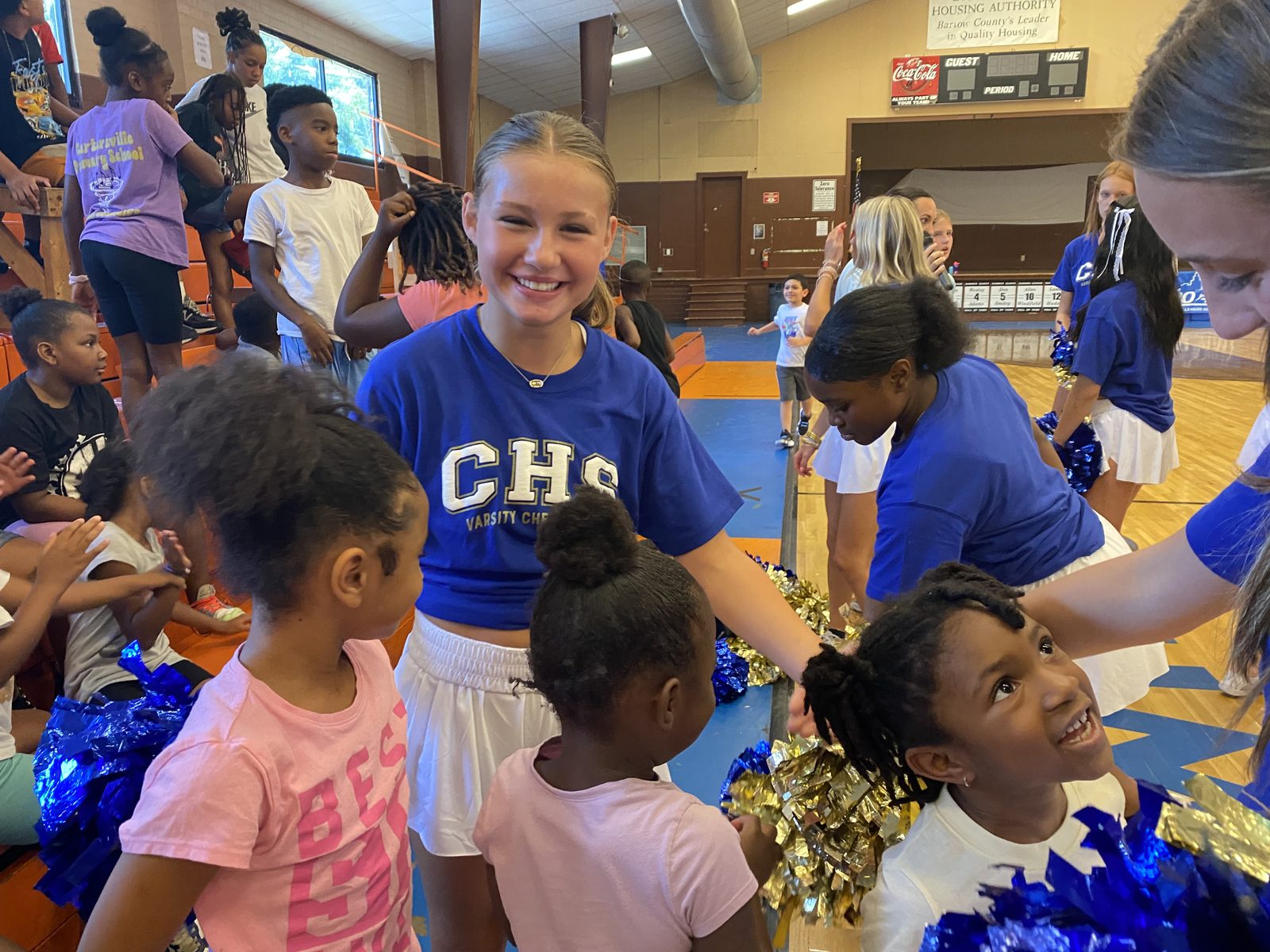 ELW youth at cheerleading camp
